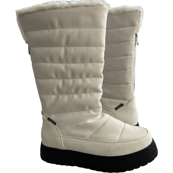 🌹Women’s Winter Size 7.5 Boots Adrienne Vittadini Polar Cold Weather Boots White - Picture 8 of 11